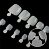 Faux ongles carrés pour pieds, couverture complète, blancs naturels, artificiels