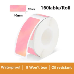 Compact Thermal Label Printer Paper - 12x40mm, 160 Labels Per Roll (12x40 Pattern)
