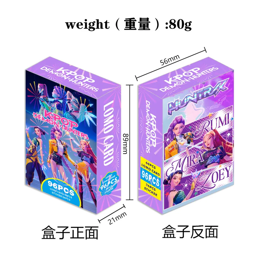 Huntrix Kpop Dem0n Hunters Cartes,Lot De 60 Photocard Lomo