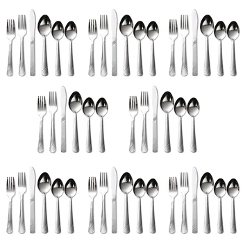 HANSMART 48 Pcs Cutlery Set stainless steel flatware