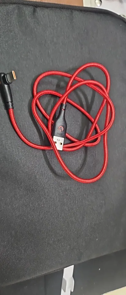 NNBILI 120W Fast Charging USB to Type-C Cable, Nylon Braided, 90 ° Bend Design, Suitable for High Speed Charging of Huawei oppo photo review