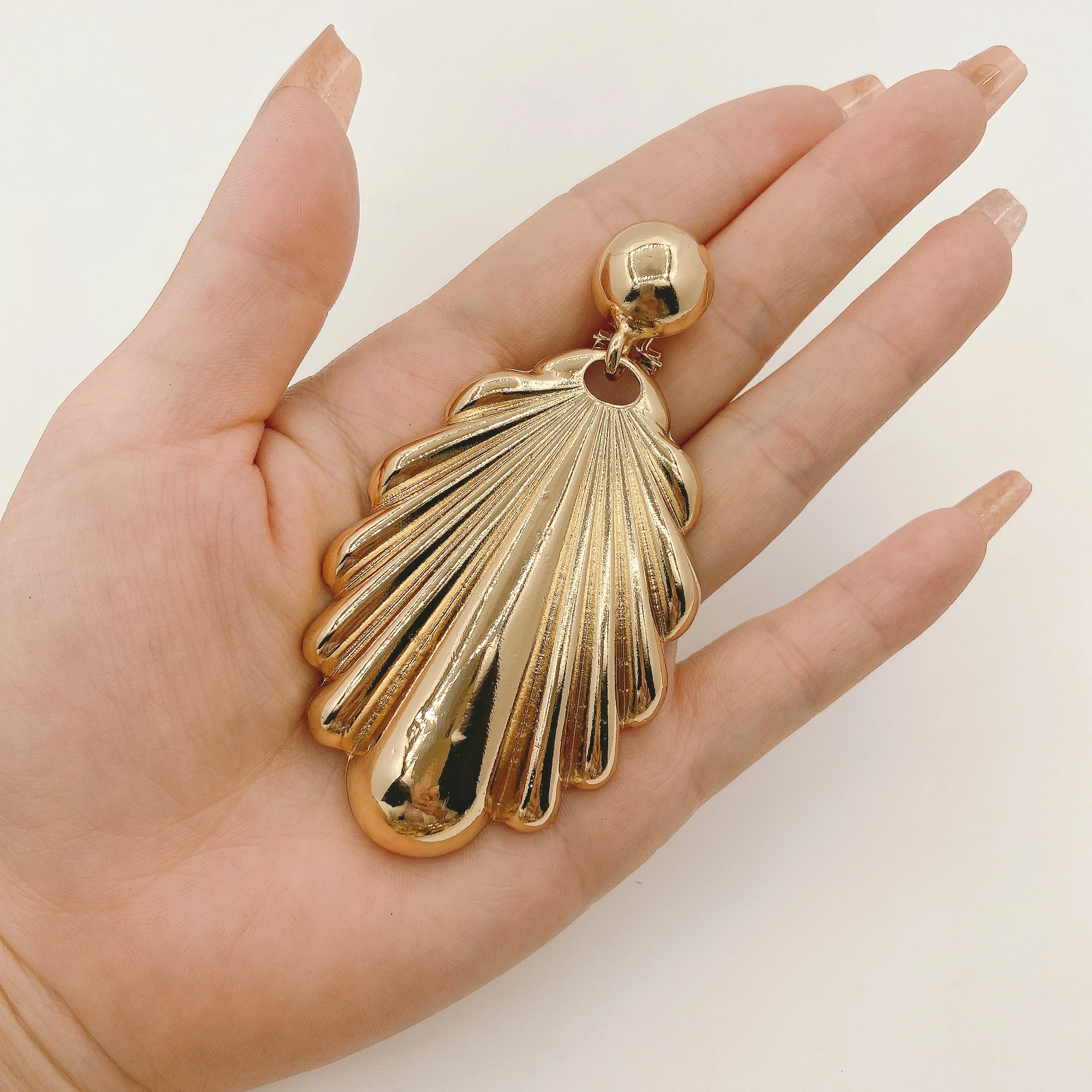 Women's Earrings Pierced Electroplated Gold Copper Alloy Color Large Earrings For Daily Party Wear Free Shipping