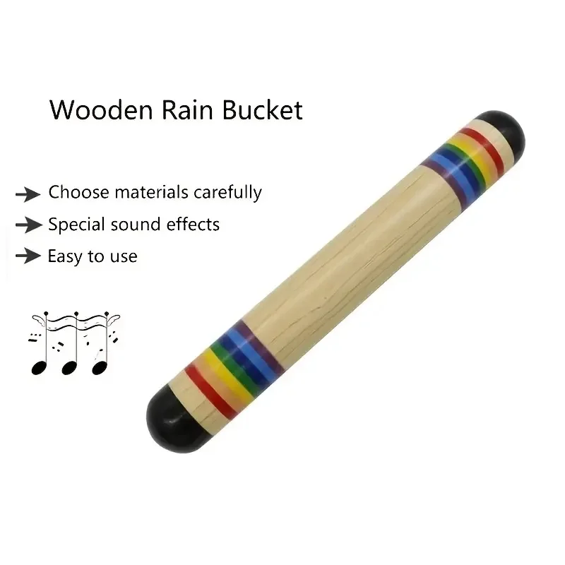 Wooden Rain Stick Maker Musical Instrument Rainfall Rattle Tube Rainstick Shaker Orff Percussion 13.8 Inch wooden rain stick instrument