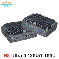 Partaker Industrial PC 14th Gen Ultra 5 125U Ultra 7 155U Win11 Pro 4K 3 x HD 3 x LAN Type-C Digital Signage Fanless AI Mini PC 1