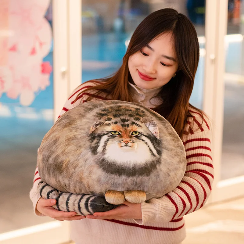 Adorable Pallas Cat Plush Body Pillow - Perfect for Kawaii Throw Pillows for Pets Lovers 3