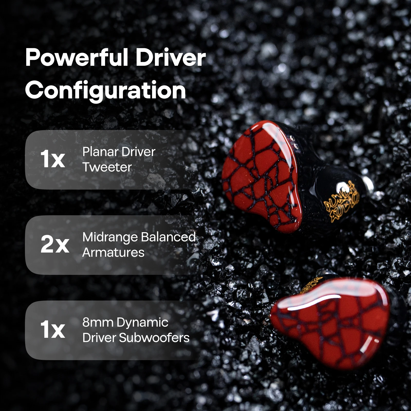 Linsoul Punch Audio Martilo IEM 1 Planar + 2 BA + 2 DD Hifi