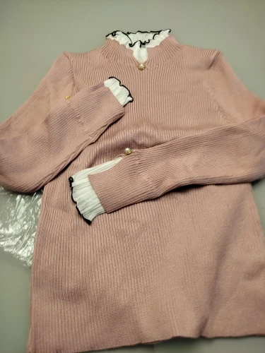 2023 Spring Autumn Cashmere Sweater Women's Knitted Sweater Half High Neck Soft Pullovers Long Sleeves Sweaters Pull Femme photo review
