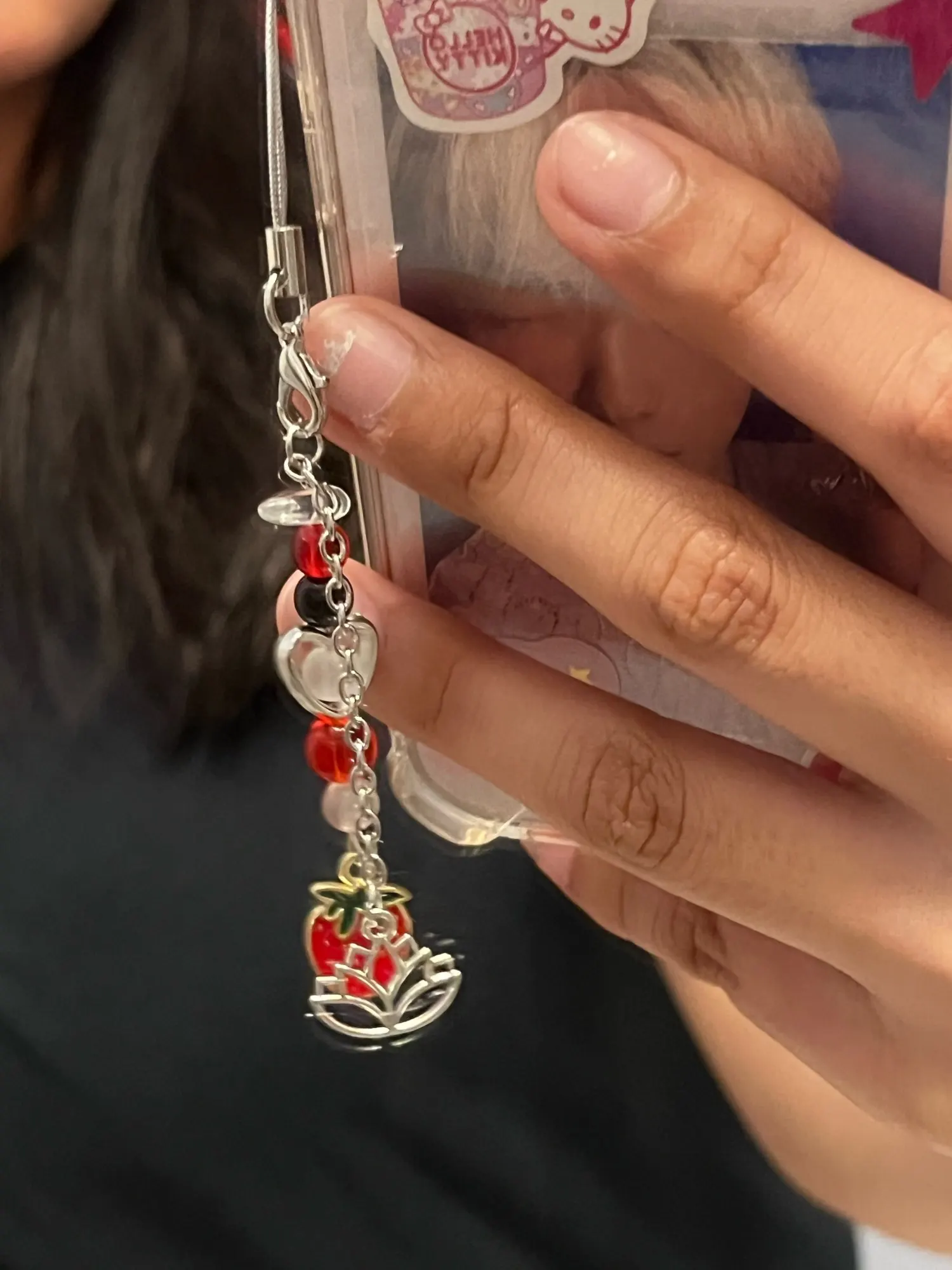 Strawberry Keychain & Phone Chain, customer photo