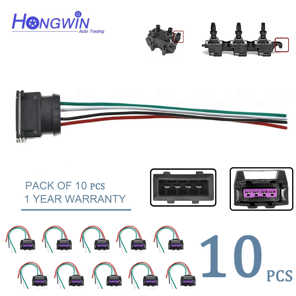 4Pin Ignition Coil Plug Connector Harness For Peugeot 306 405 406