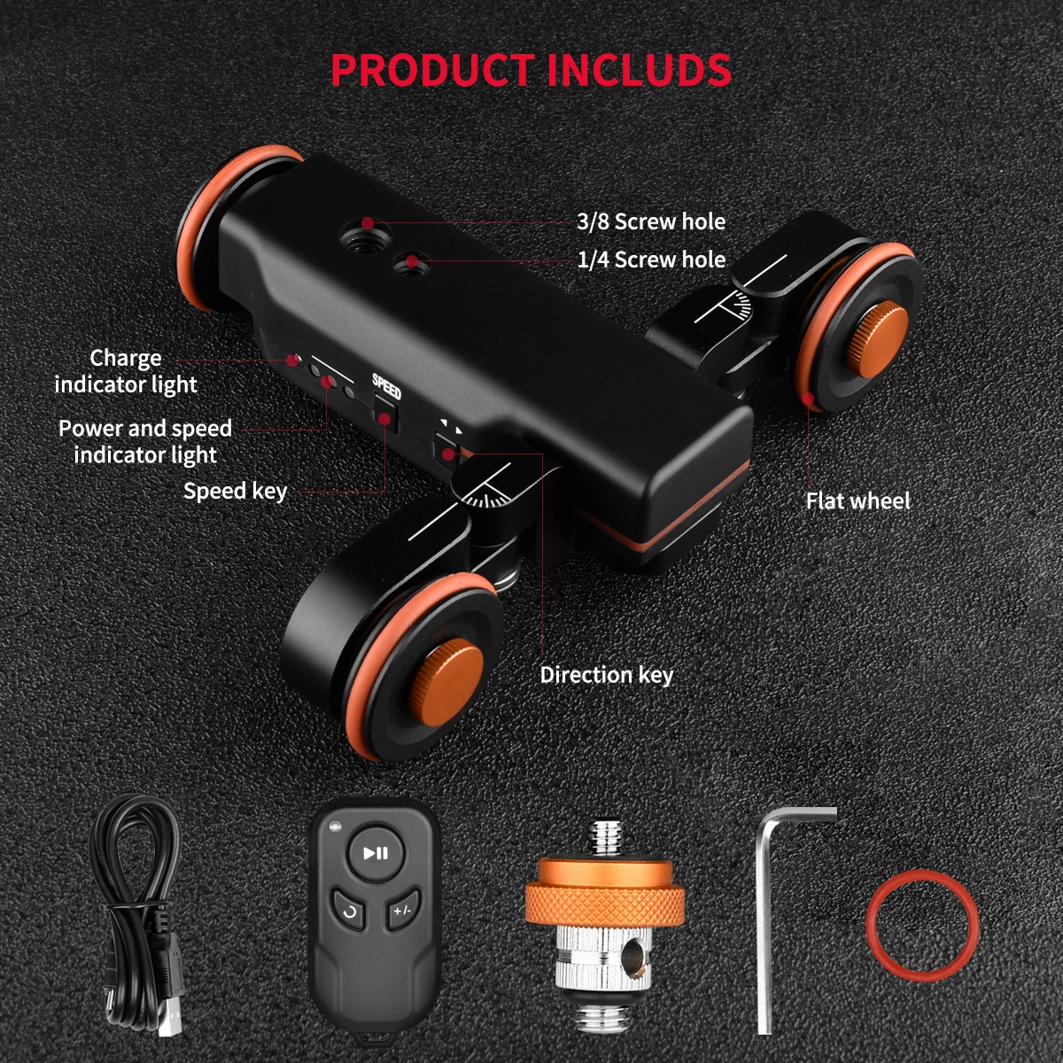 Video Autodolly Scale Indication Electric Motor Track Slider for DSLR Camera