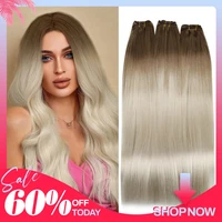 Moresoo Extensions de Cheveux Humains Naturels Remy, Tissage en Lot Double Tissage, Balayage Machine pour Femme tissage cheveux humain lot en promo rallonge cheveux humain cheveux naturels humains femme extensions de c 1