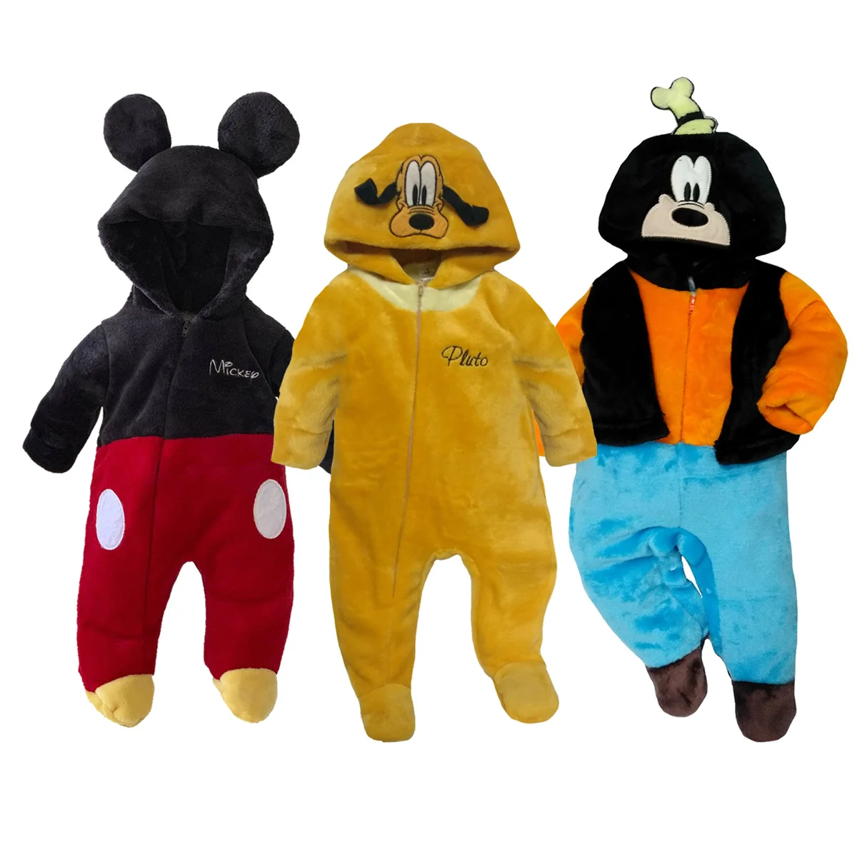 Paquete de 3 Mamelucos Disney Mickey Mouse, Pluto, Goofy 3 a precio de 2
