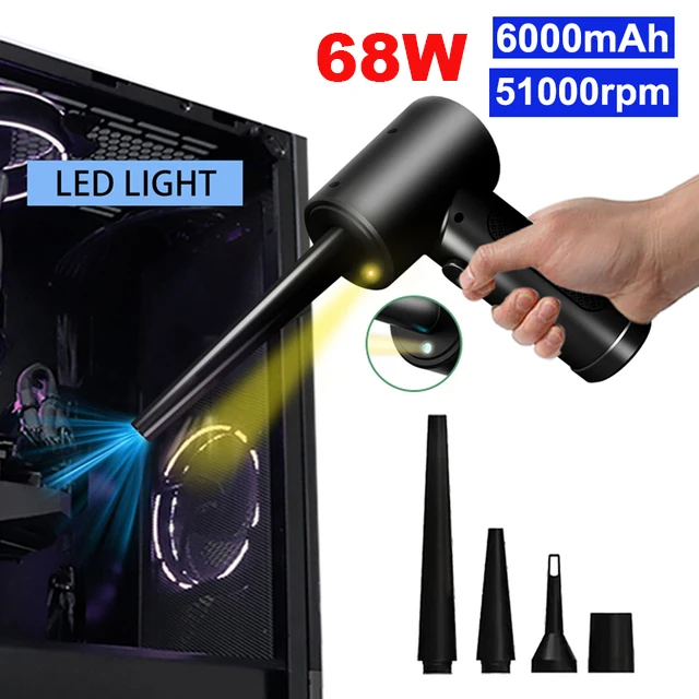 REESIBI 7500mAh 90W Cordless Electric Air Duster Rechargeable Dust