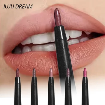 Waterproof matte lip liner contours lips in shades, lipstick, long-lasting, non-sticky cup, hydrating lip makeup, 5 shades