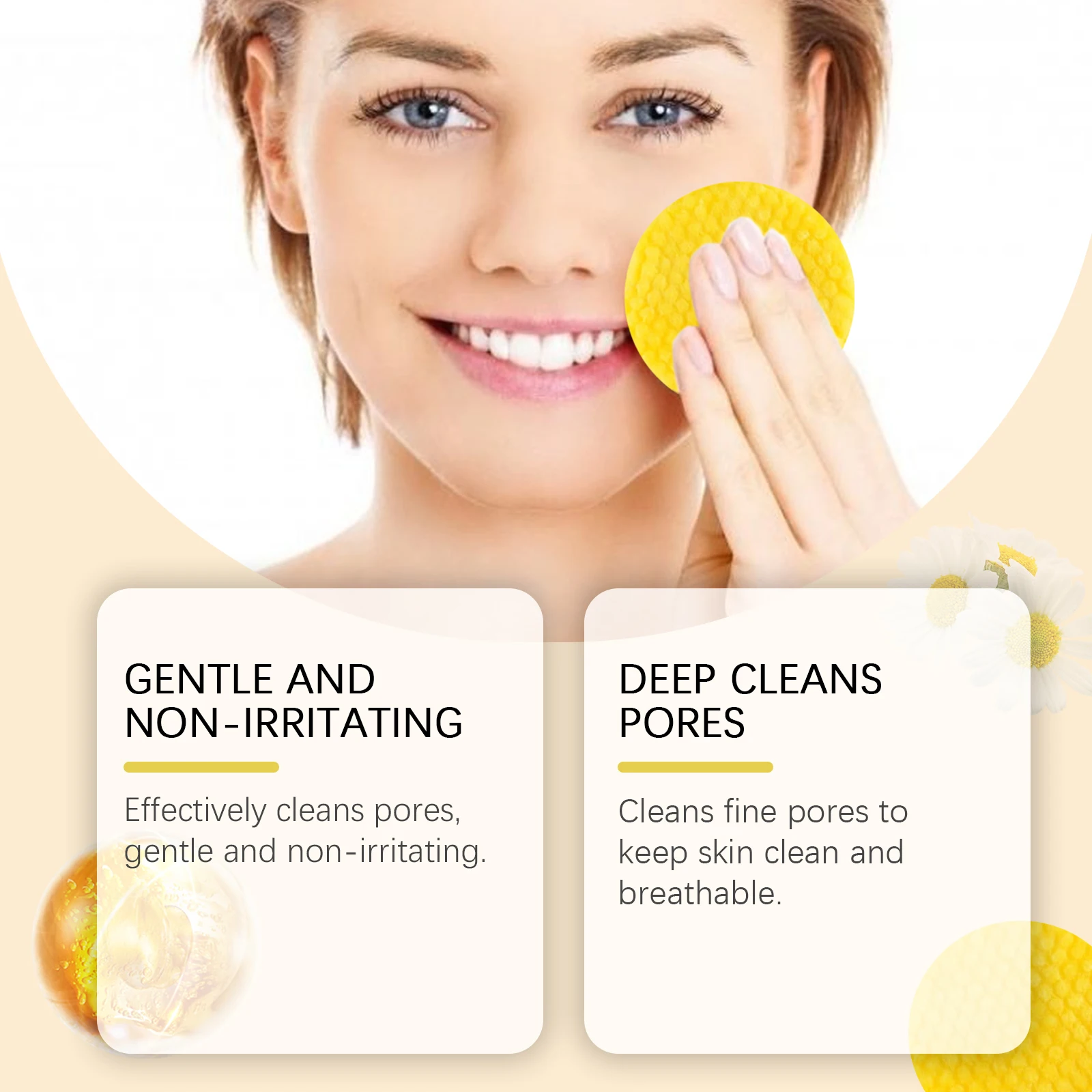 Turmeric Face Cleaning Pads Gentle Exfoliating & Pore Refining_voghion.com