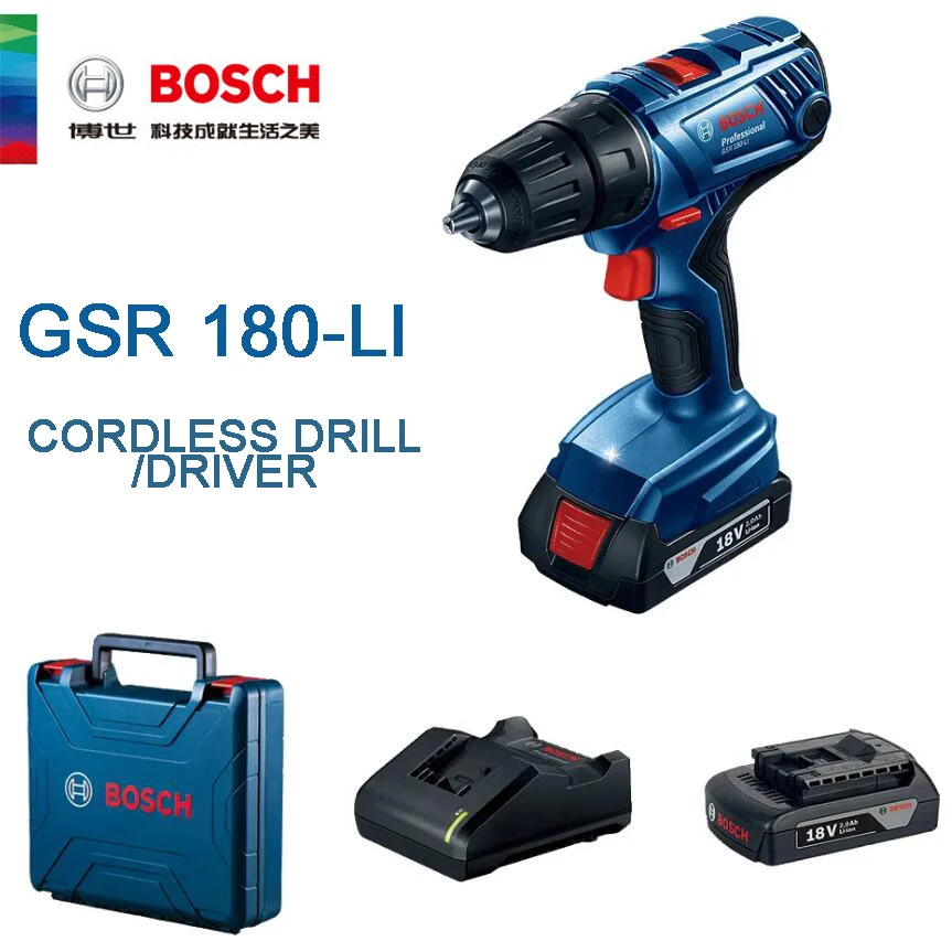 Bosch Taladro Inalámbrico Original GSR 180 LI con de 18V, Torque de Nm, herramientas eléctricas reparación para mejorar el hogar| - AliExpress