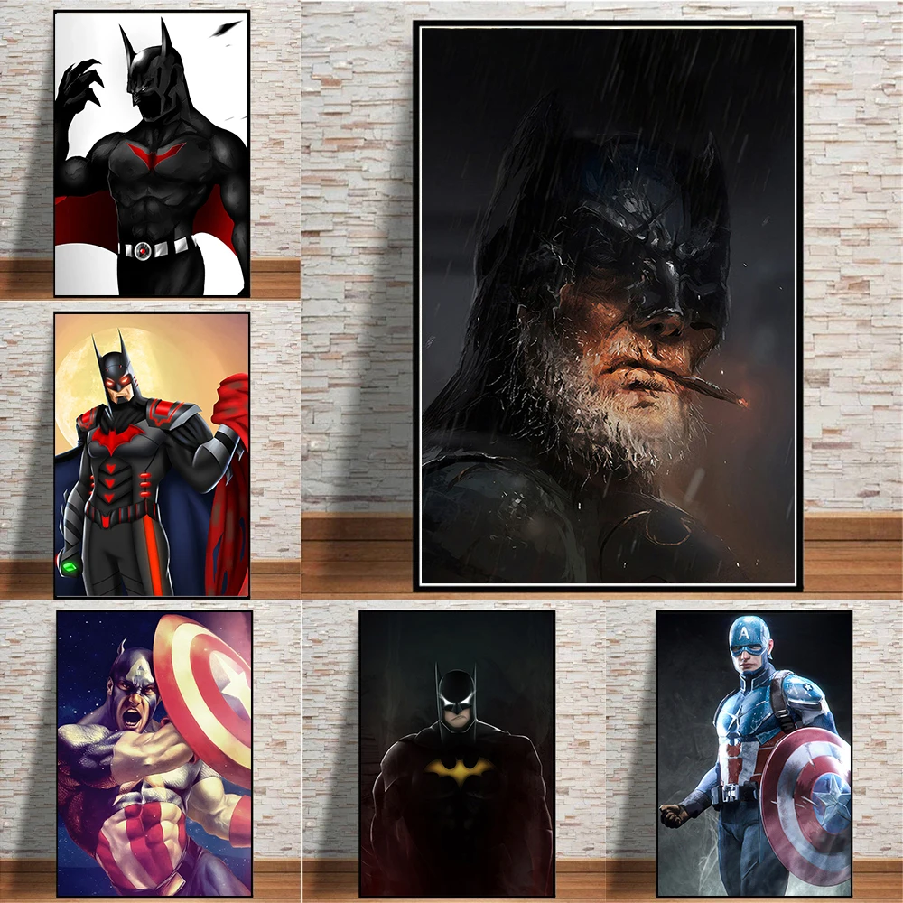Batman Canvas Poster Framed | Poster Canvas Print Batman | Pictures New  Batman - Disney - Aliexpress