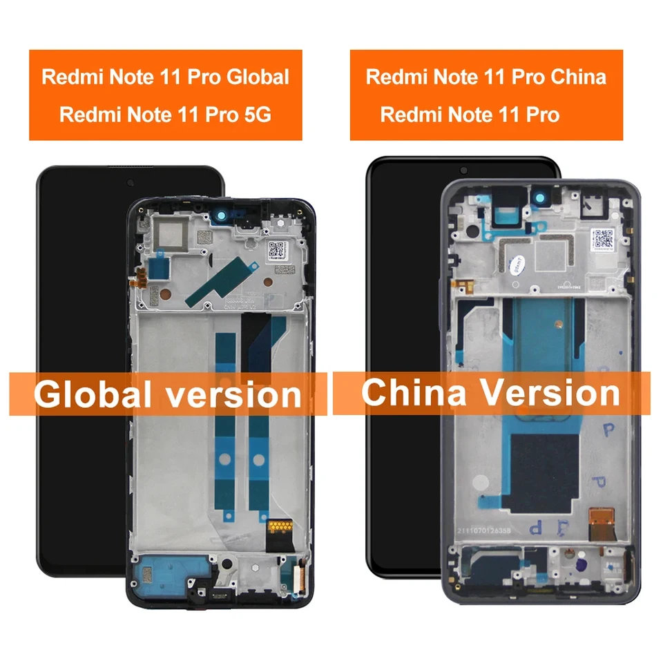 スーパー AMOLED Xiaomi Redmi Note 11 Pro 5G LCD ディスプレイタッチ