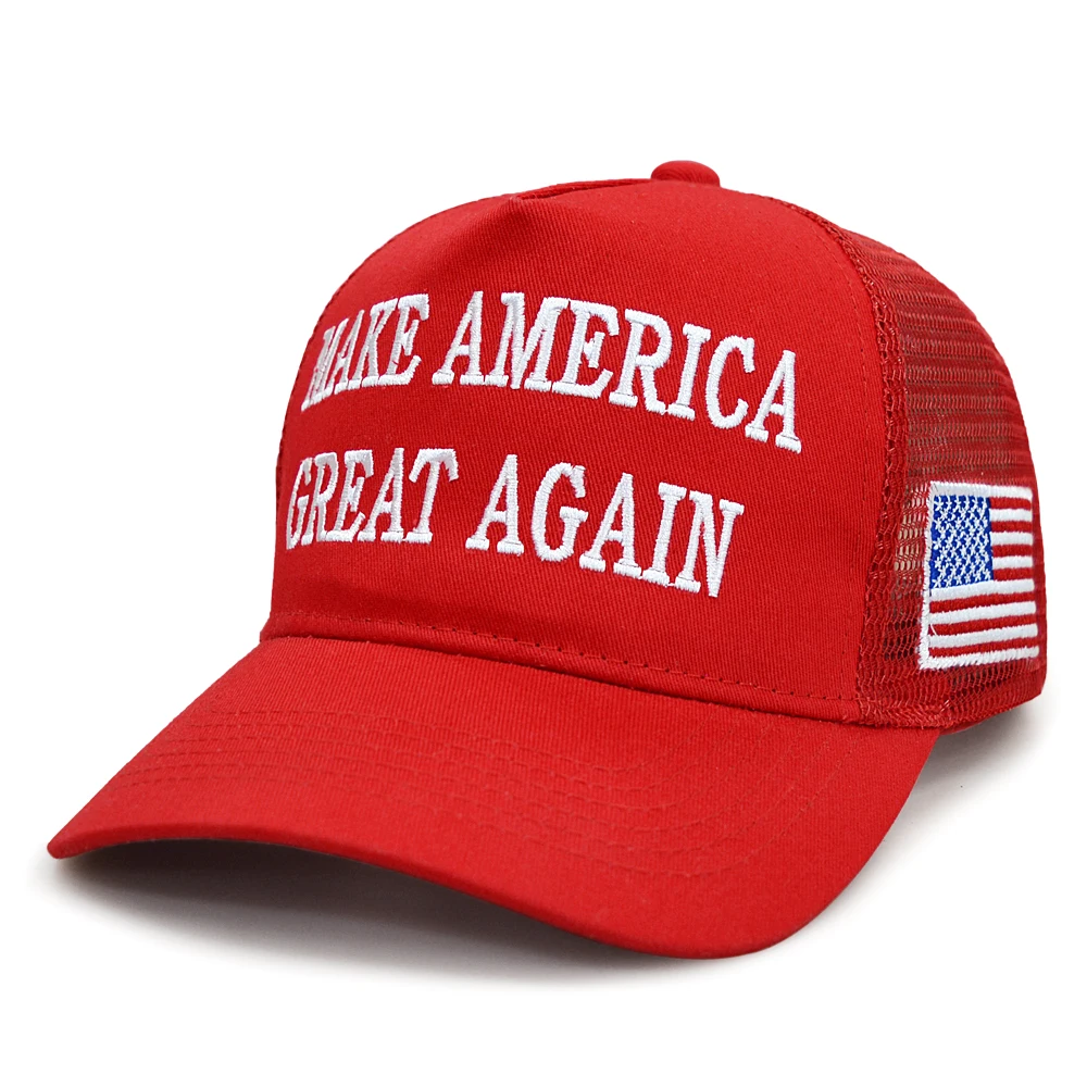 High Quality Cotton And Net Trucker Hat Embroidery MAKE AMERICA GREAT Cap Women Men Mesh Baseball Caps