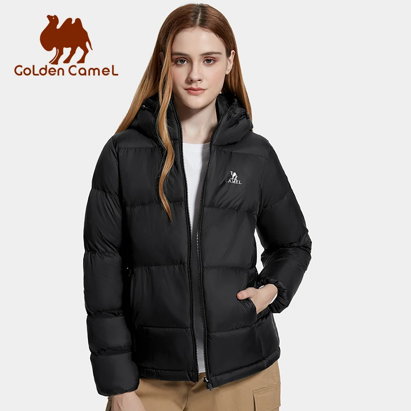 Down Jackets Warm Hooded Thickened Bread Hiking Jacket for Men Women GOLDEN CAMEL down jackets