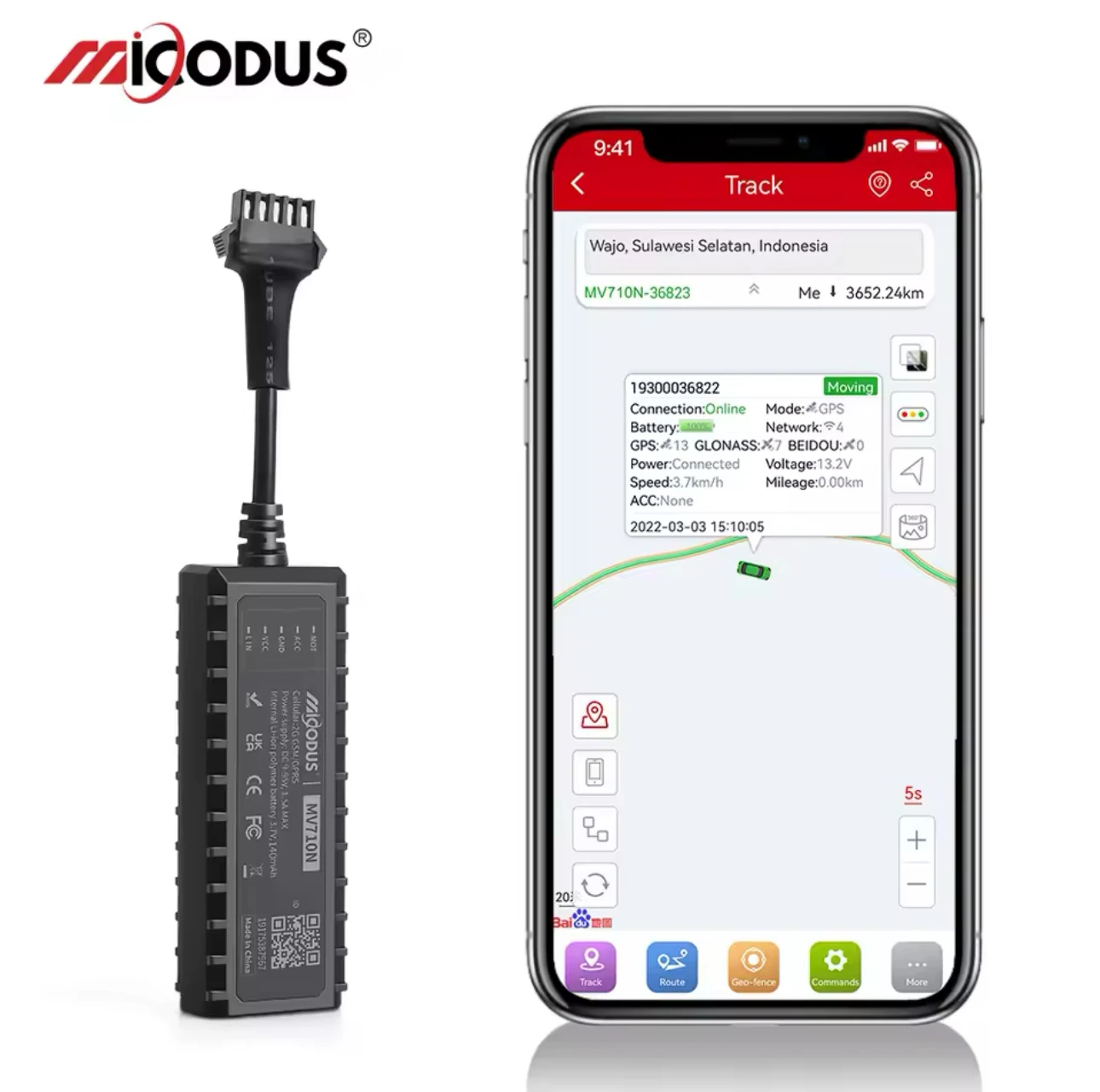 Localizador GPS MiCODUS MV710N + Chip telcel $50 Gratis app ilimitada