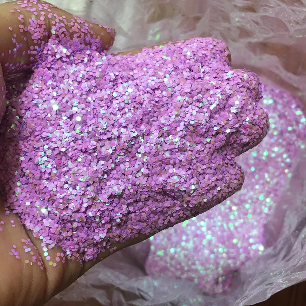 10g/Pack Iridescent Glitter 1mm Bright Tumblers 1/24 Sparkly Unicorn Nail Art Sequins Hexagon Color Shifting Flakes Powder Craft