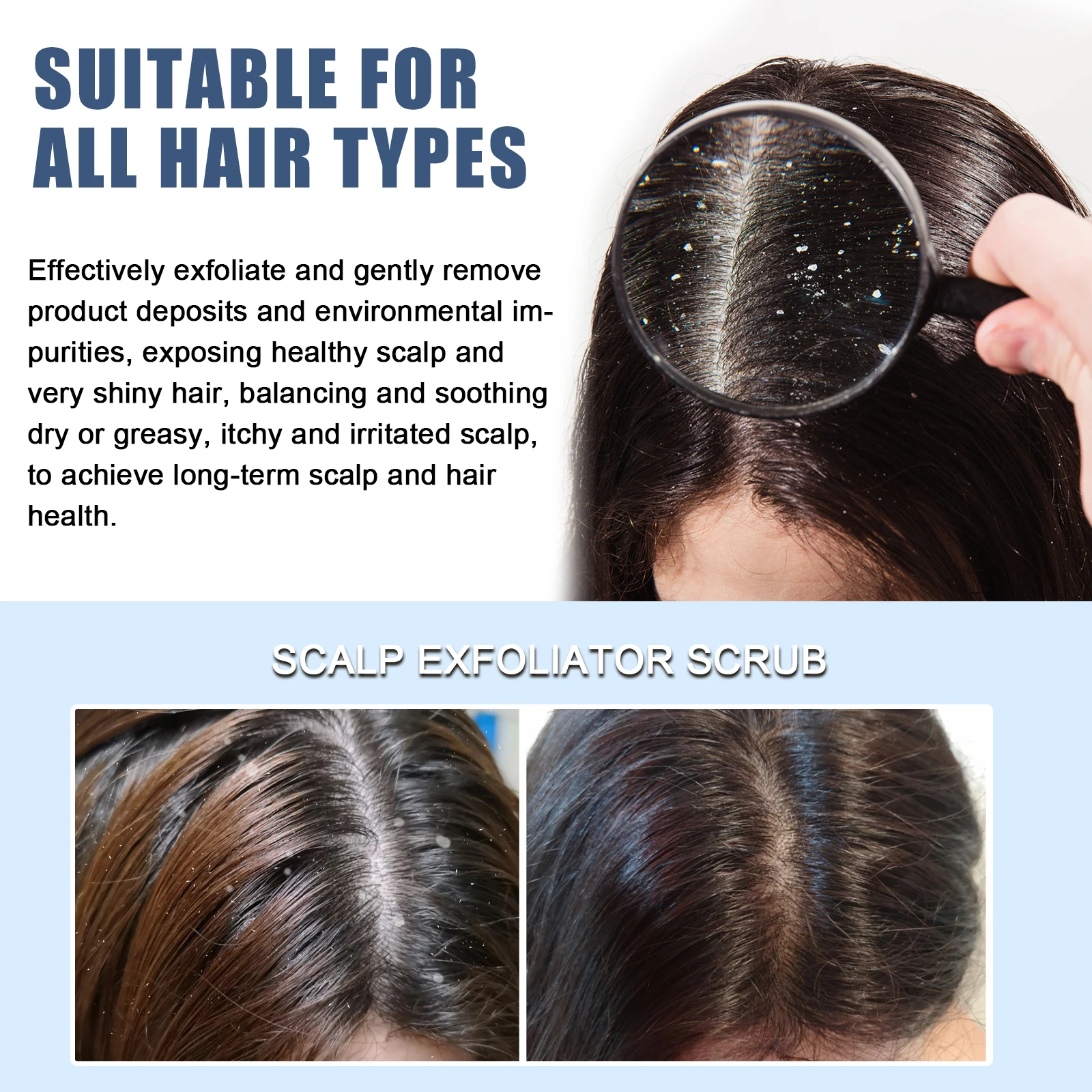 EELHOE Hair Scrub Gel Nourishing Hair Moisturizing Reduce Dandruff Promote Scalp Health Oil Control Relief Itching Hair Cleaner