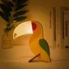 Animals LED Night Light Wood Acrylic Table USB Lights Decorate For Children Baby Kids Bedside Lamp Pelican Sirius Whale Toucan 1