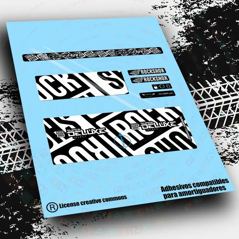 Adesivi Paraurti Rock Shox Superdeluxe Seleziona 2021-22 Wp491 Adesivi Bici, Bici Mtb Btt Accessori Bici Componenti Bici Adesivi