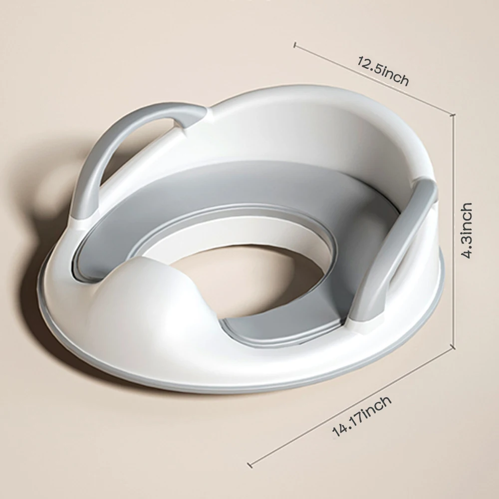 Toilet Seat for Children Potty Training Seat with Anti-Slip Pads Baby Toilet Trainer with Splash Guard for Kids No Installation 6