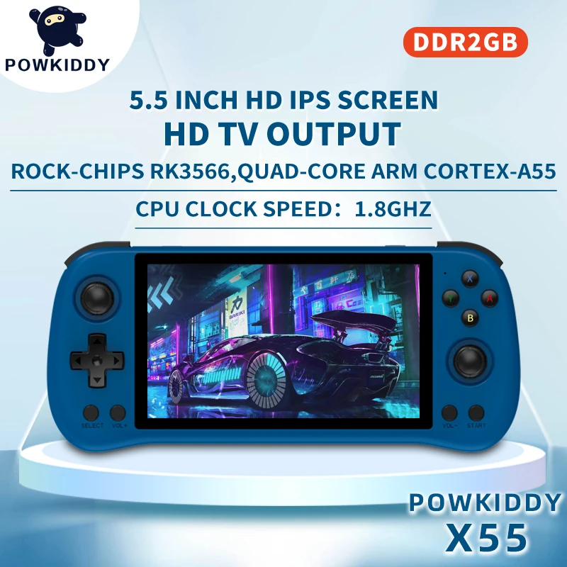 R46H Handheld Game Console Retro Style With 4 5 Inch HD IPS Screen Open