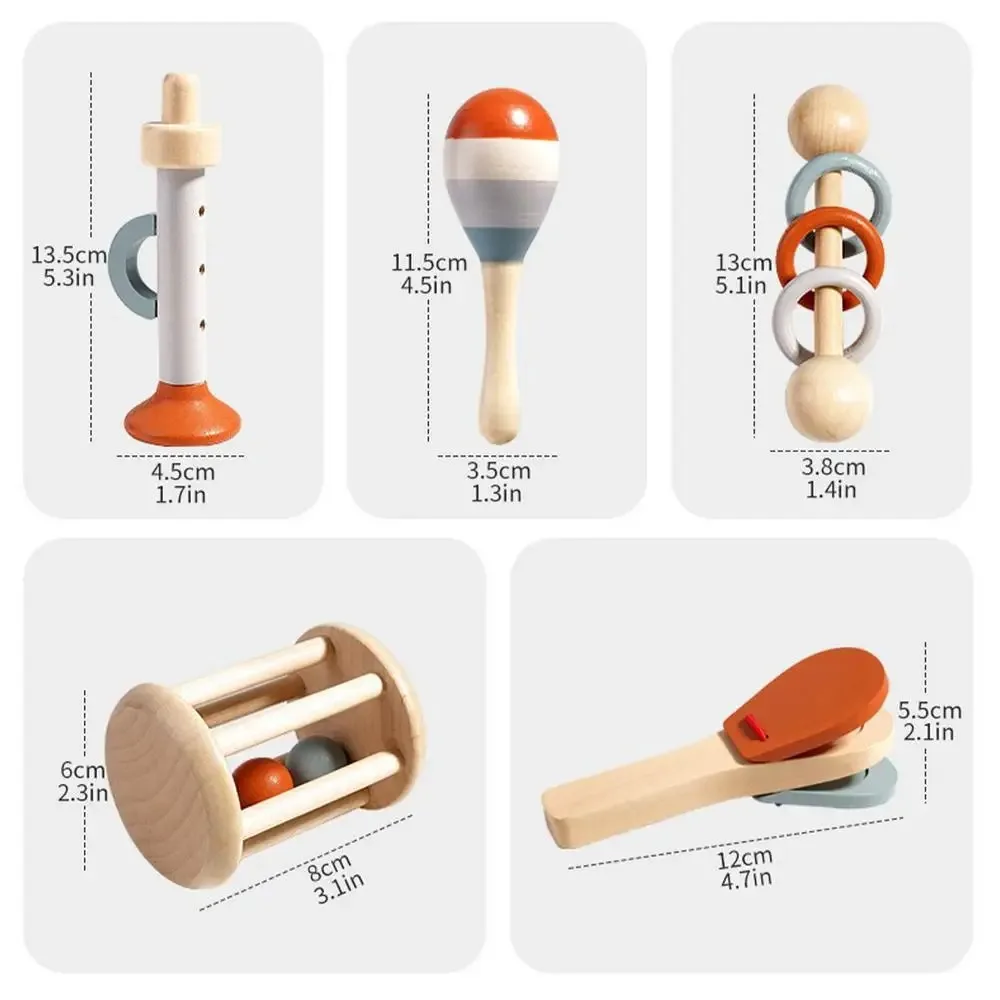 Educational Musical Instrument Baby Montessori Wooden Percussion Xylophone Set For Toddlers Preschool Gifts