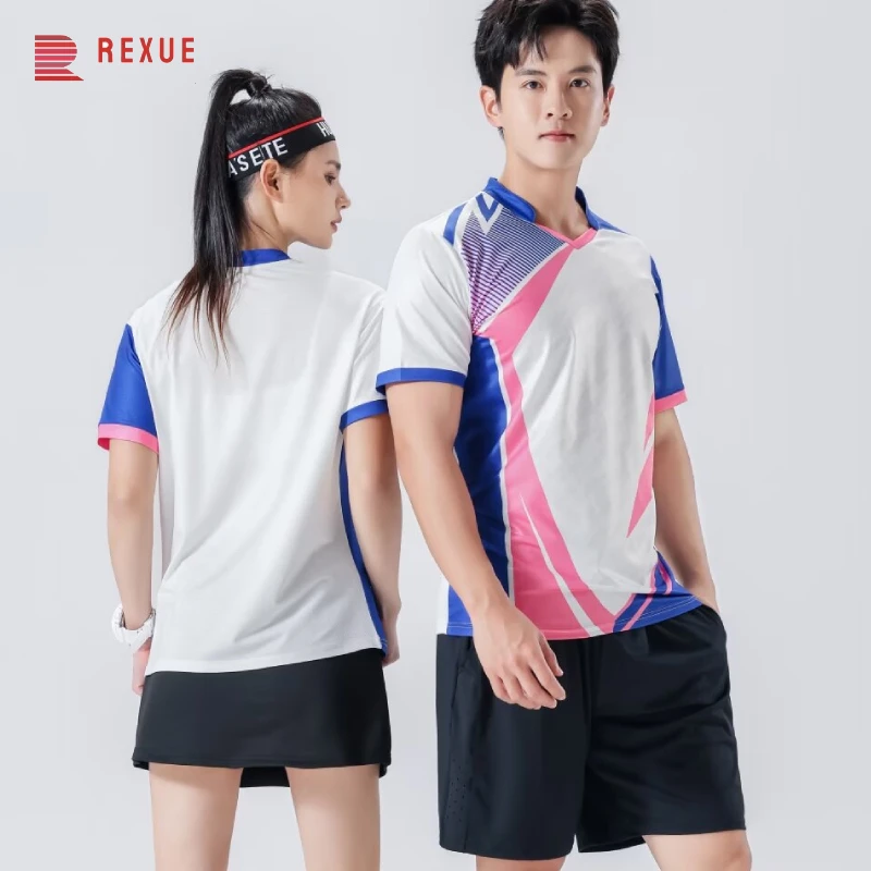 Men/Women/Kids Badminton Table Tennis T-Shirt Clothes Training Exercise Breathable Quick-dry Fabric