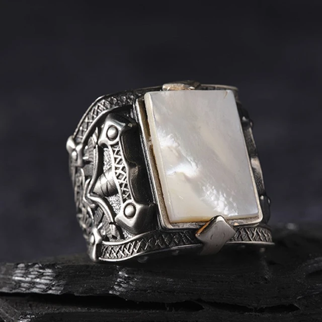 Pearl Stone Men's Ring