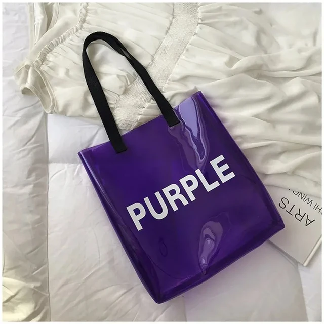 Nagykereskedelem 200Db/Tétel Testreszabott Ins Stílusú Cukorka Színű Átlátszó Pvc Bevásárló Táskák Vállalati Logóval A Boutique Store -Hoz - Image 3