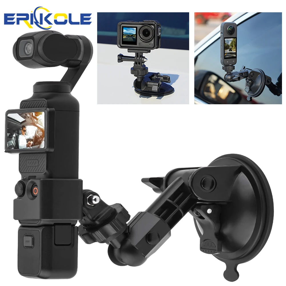 Für DJI Osmo Pocket 3 Autohalterungsadapter – Saugnapf-Erweiterungshalterung für GoPro Hero Insta360 Action-Kamera-Zubehör