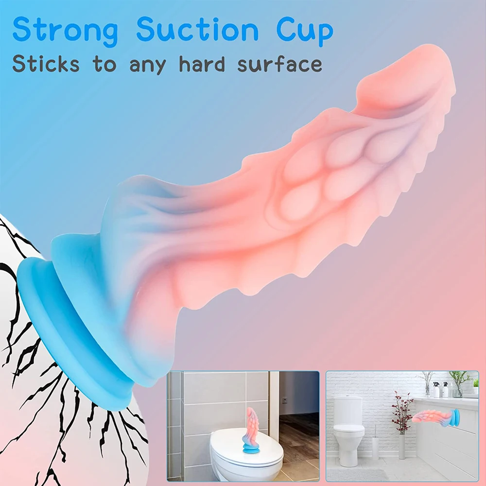 Kirin Dildos Push Realistic Dildo Suction Cup Monster Penis Penetration Anal Hands Free Toy Anal Plug Adult Sex Toys for Women