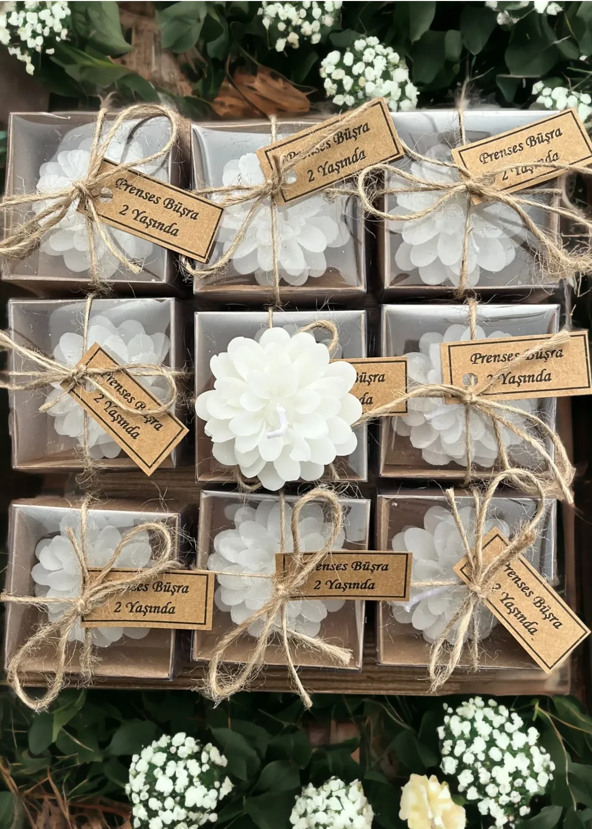 Customizable Wedding Candle Favors,Wedding Gift For Guests,wedding favors for guests,Baptism Gift Box Set, Bridesmaid Candle, Flower Candle, Babyshower Gift, Aroma Candle Souvenir Gift Box For Baby Shower Bridal Shower 1
