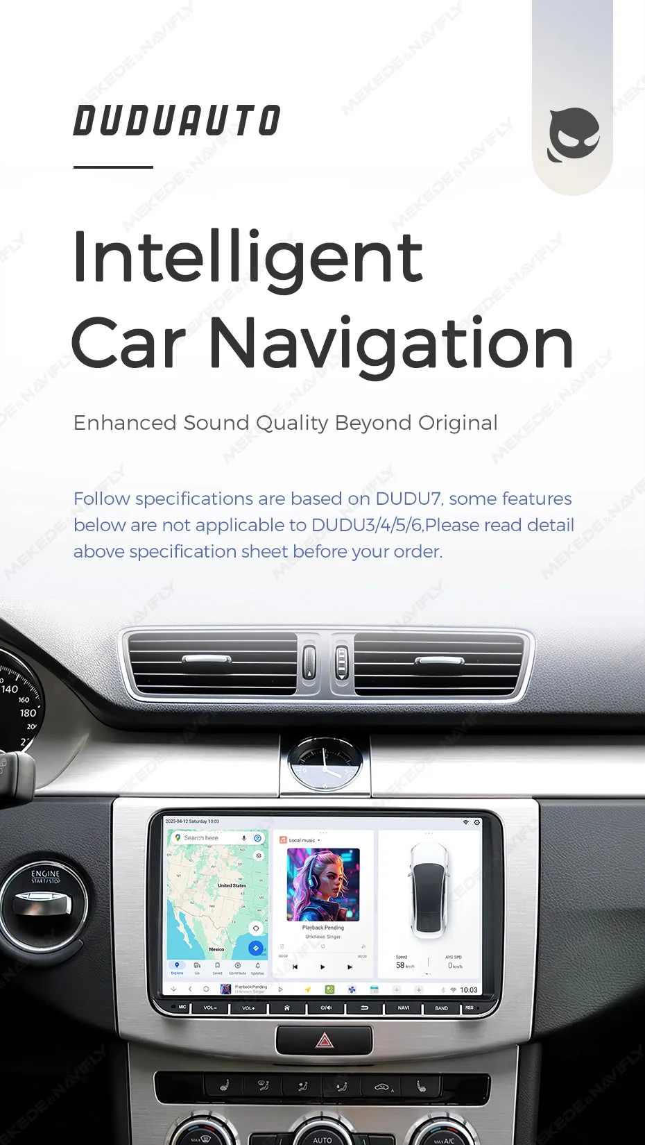 DUDUAUTO 8 Core UIS 7870 Autoradio Für Volkswagen Hauptgerät Mit Tasten Multimedia Video Player Stereo Carplay Auto DSP GPS BT – Detail 1