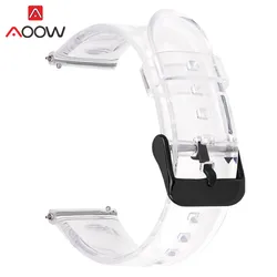 Bracelet de montre transparent sport étanche à libération rapide avec boucle en acier inoxydable