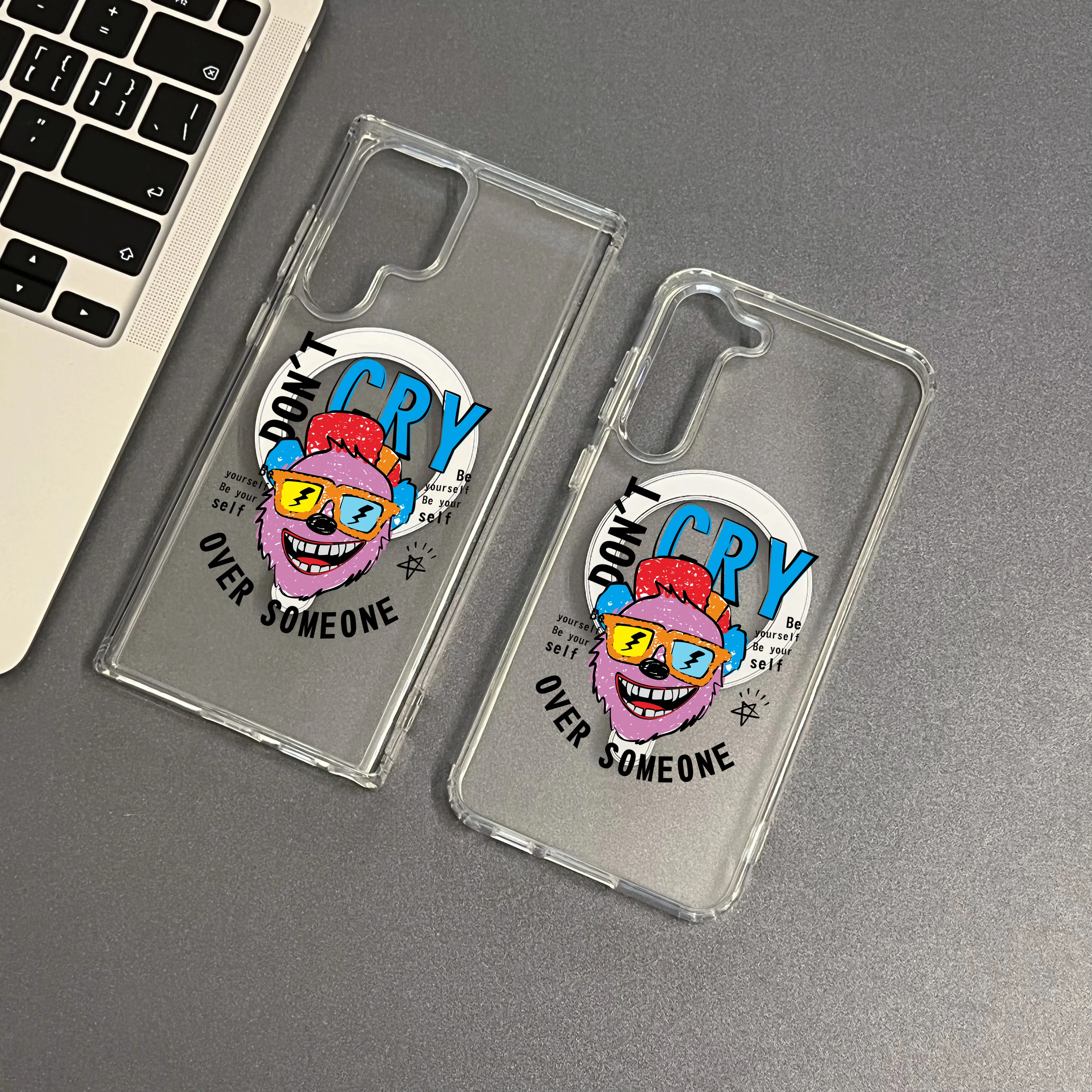 

Creative cartoon colorful character expression case over someone mobile phone case acrylic for sumsung S22 S23 Plus Ultra A392
