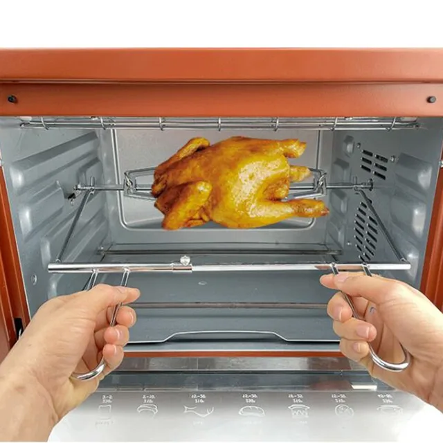 Levegő Sütő Csere Villa Sült Csirke Nyárs Edények Acél Grillezők Kiegészítők Barbecue Otthoni Konyha Kültéri Kempinghez - Image 2