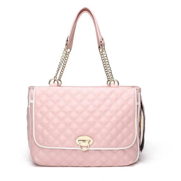 Luxury Quilted Pet Carrier Handbag for Small Animals