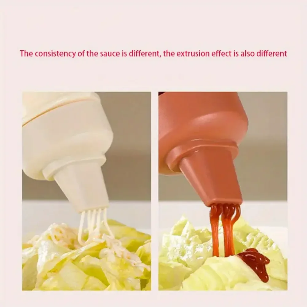 Description Picture 5 of item350-milliliter salad dressing bottle with a 5-hole nozzle for squeezing sauce, convenient for use in the kitchen
