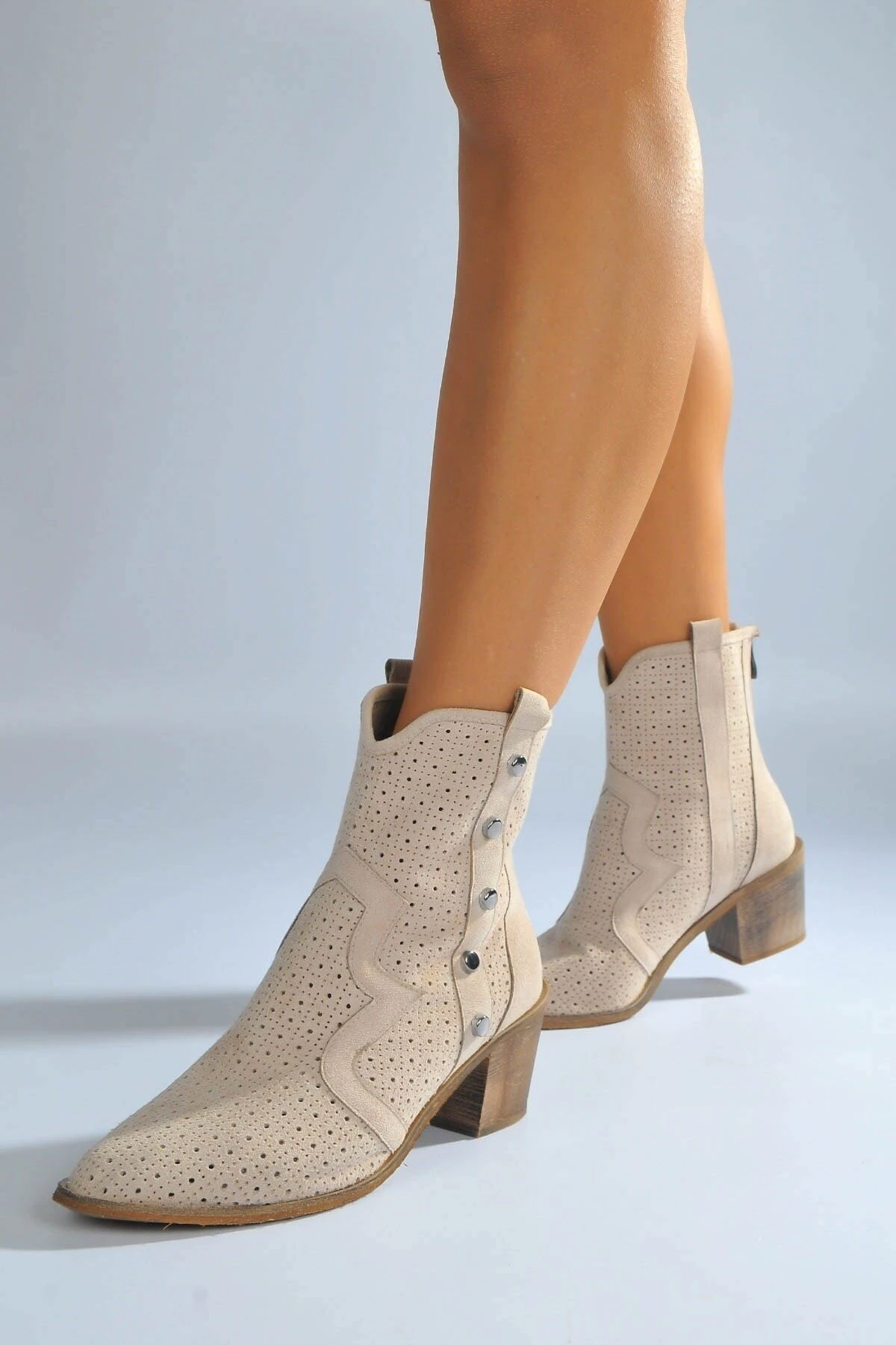 Estivi Zeppa Stivaletti Estivi Borchie Scarpe Infradito Sandali