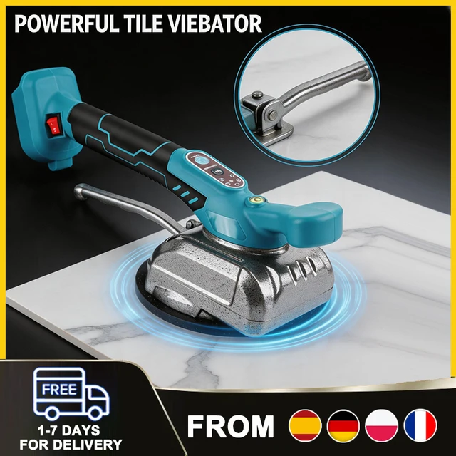 Vibrateur de carreaux professionnel 5 vitesses et ventouse super puissante 50 kg avec une capacité de levage massive, outil vibrant électrique pour la pose de carreaux muraux et de sol, machine de nivellement de sol 1