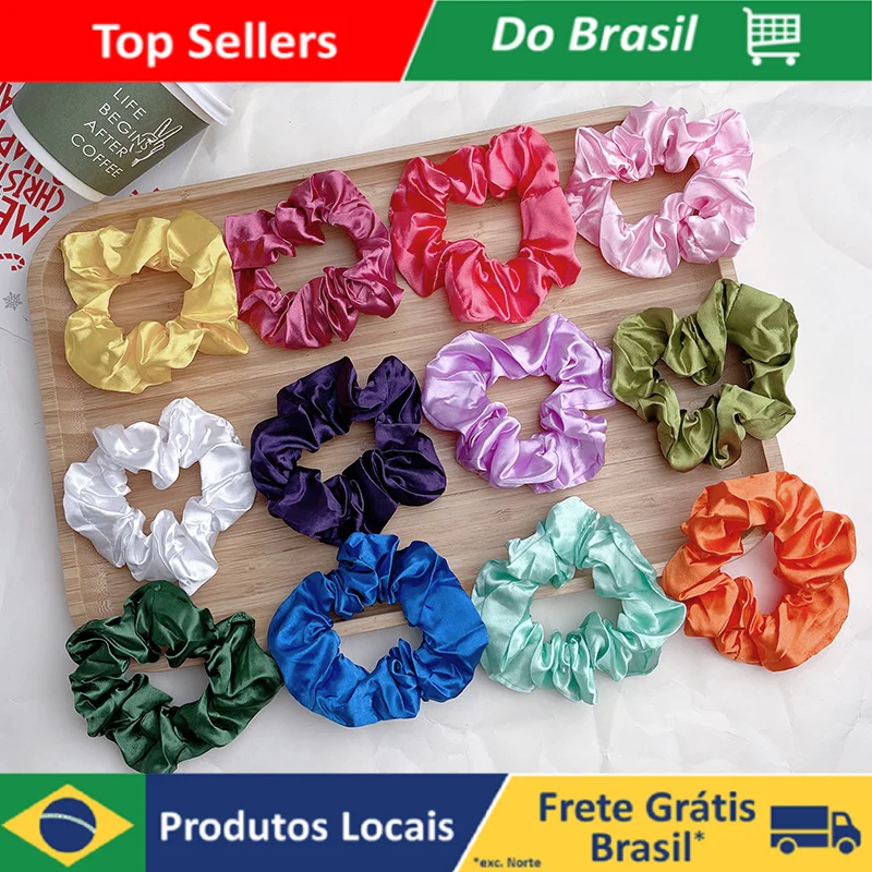 Kit 2 Elastico De Cabelo Cetim