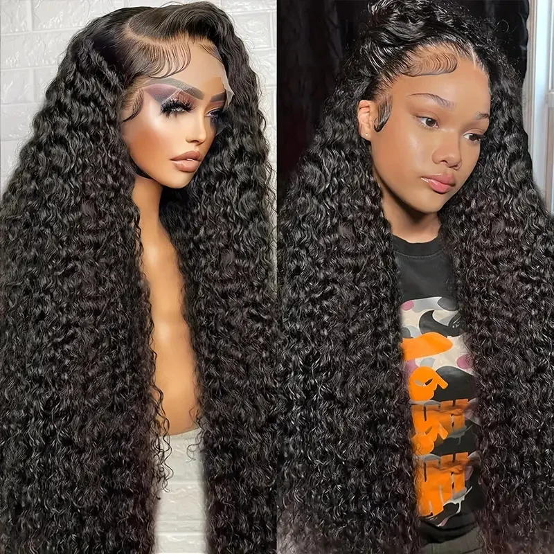 

180 Density Deep Curly HD Lace Front Wigs Human Hair 13x4 Lace Frontal Wigs For Women With Baby Hair Pre Plucked Unprocessed