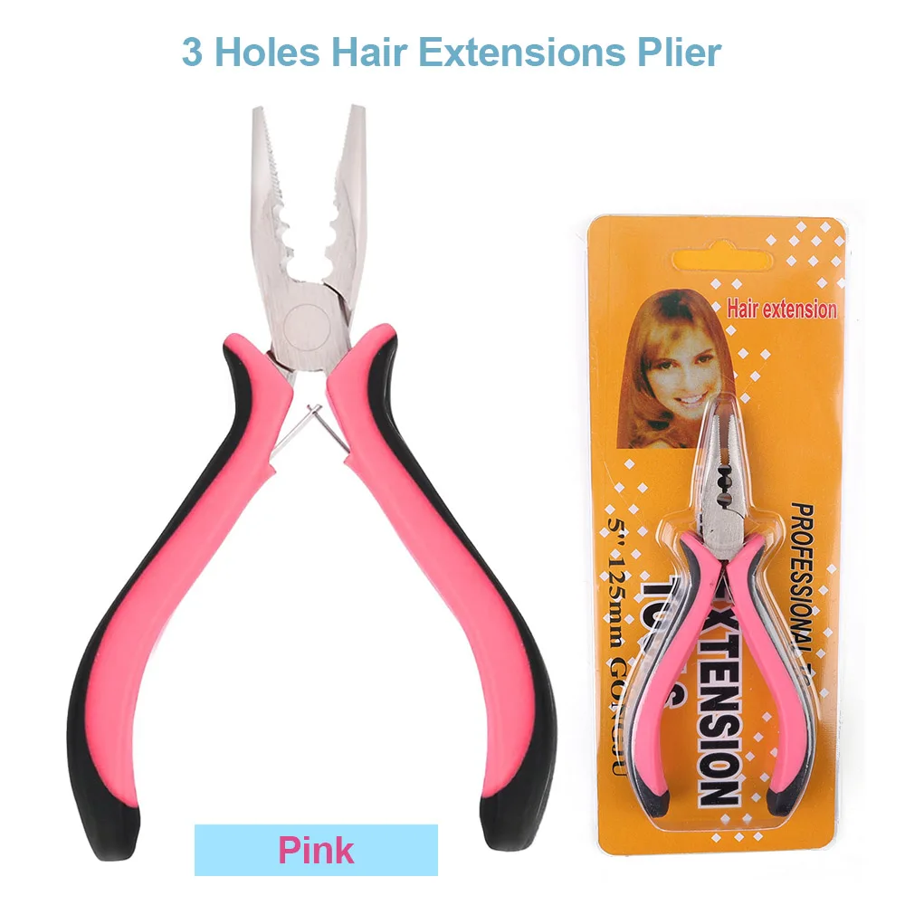 3-Hole Hair Pliers Micro Pulling Hook Needle Loop