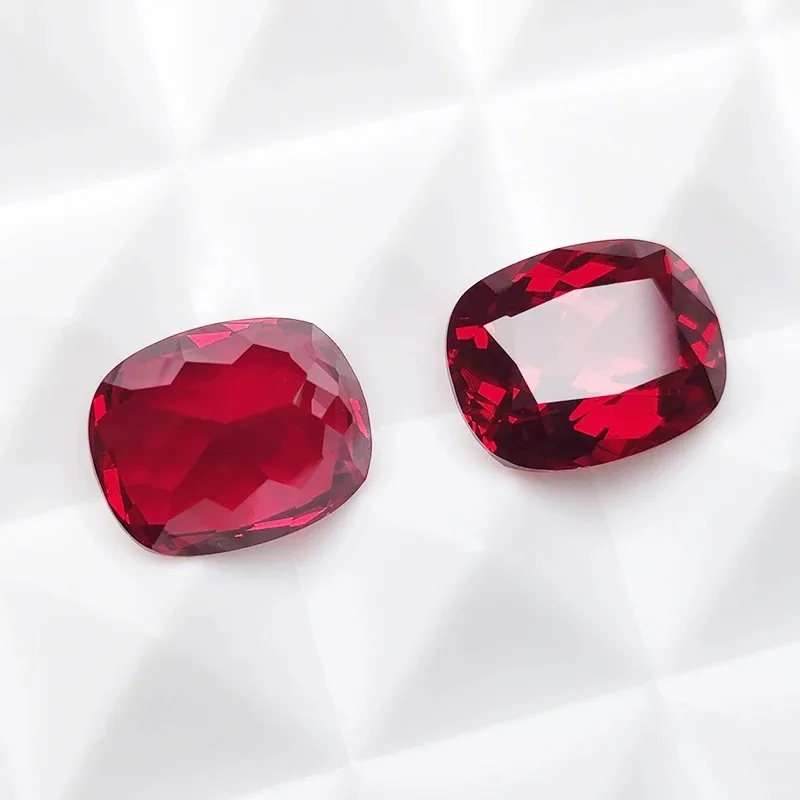 Box Storage Ruby Gem12&times;16mm Fat Rectangular Faceted Cut VVS Loose Gemstone for Jewelry Making/Collection/Inlay/Gift Gem Beads